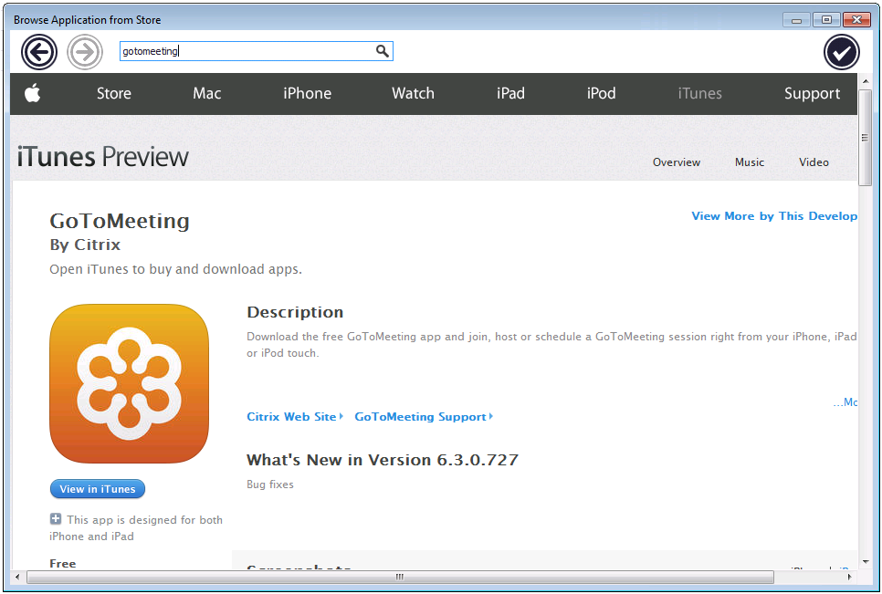 Mobile App Informational Page on Apple App Store